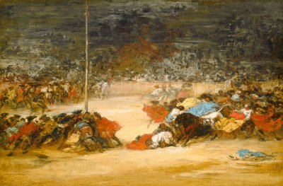 Tjurfäktningen, c. 18901900. av Eugenio Lucas Villamil