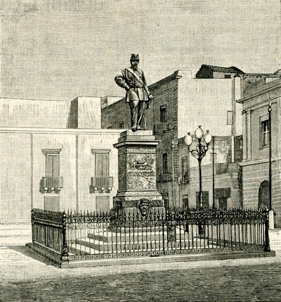 Monument till Vittorio Emanuele II (1820-1878), av Eugenio Maccagnani (1852-1930), Lecce, Apulien, Italien av Eugenio Maccagnani
