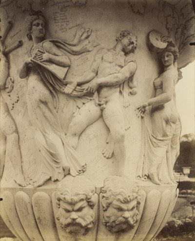 Detalj av en vas i Versailles, 1906 av Eugène Atget
