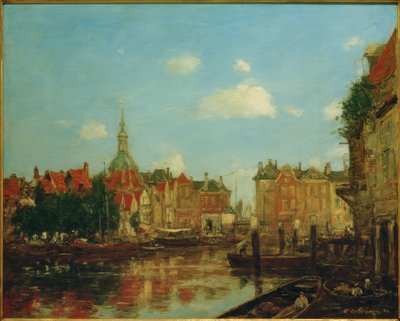 Utsikt över Dordrecht av Eugene Louis Boudin