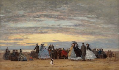 Stranden i Villerville av Eugène Boudin