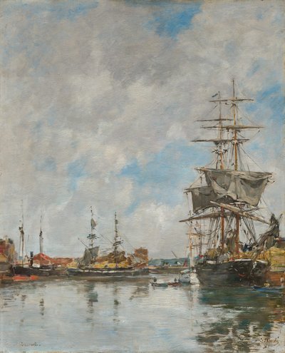 Hamnen i Deauville av Eugène Boudin