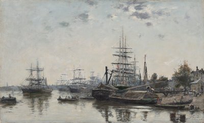 Utsikt över Bordeaux, från Quai des Chartrons av Eugène Boudin