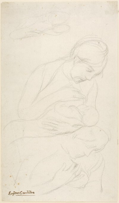 Mor som ammar barn av Eugène Carrière