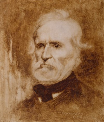 Porträtt av Louis-Auguste Blanqui 1805-1881, ca. 1880. av Eugène Carrière