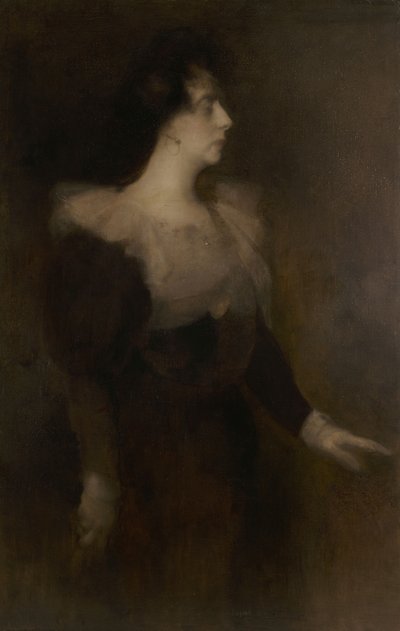 Porträtt av Pauline Ménard-Dorian 1870-1941, ca. 1890. av Eugène Carrière