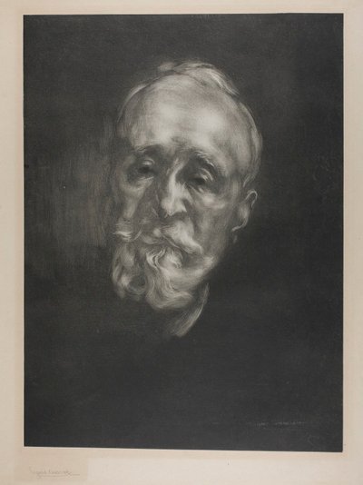 Porträtt av Puvis de Chavannes av Eugène Carrière