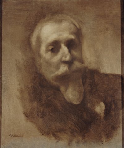 Porträtt av poeten, journalisten och romanförfattaren Anatole France 1844-1924, ca. 1900. av Eugène Carrière