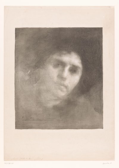 Porträtt av Madame Carriere Fru Eugene Carriere av Eugène Carrière