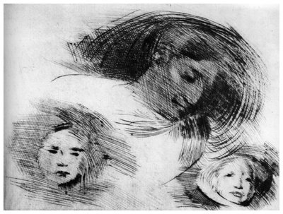 Grov skiss, c1870-1905 1924 av Eugène Carrière