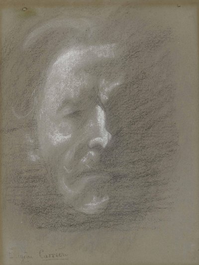 Självporträtt. av Eugène Carrière