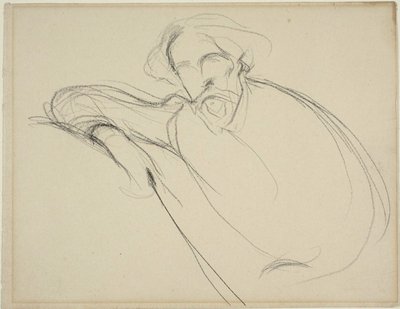 Studie av Alphonse Daudet av Eugène Carrière