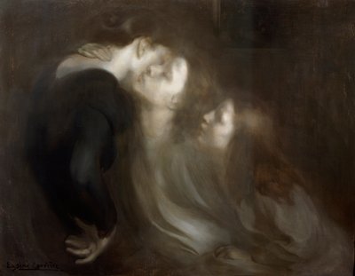 The Motherly Kiss, sent 1890-tal. av Eugène Carrière