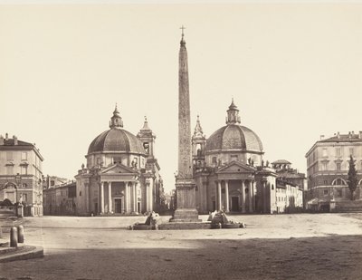 Piazza del Popolo, 1848-52. av Eugène Constant
