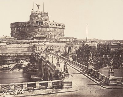 Bridge och Castel S. Angelo, 1848-52. av Eugène Constant