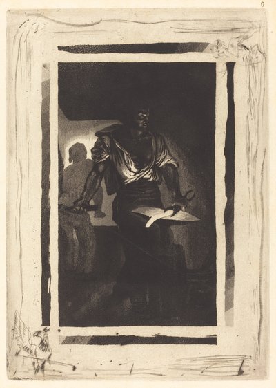En smed Un Forgeron, 1833. av Eugène Delacroix