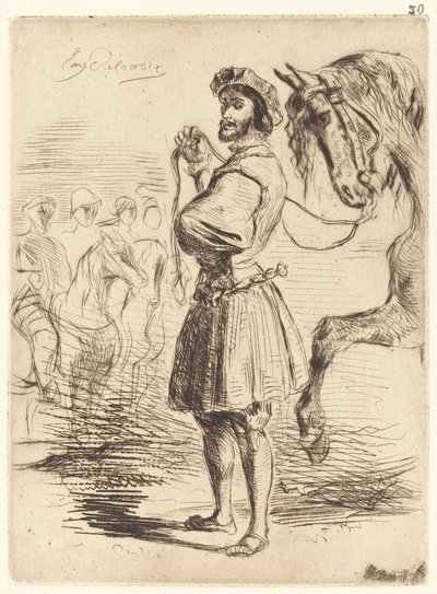 A Lord from the Period of Francis I Un Seigneur de temps de François Ier, 1833. av Eugène Delacroix