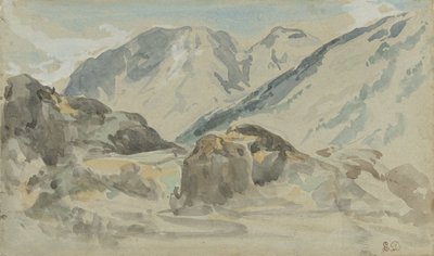 Bergslandskap av Eugène Delacroix