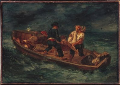 Båt med skeppare av Ferdinand Victor Eugene Delacroix