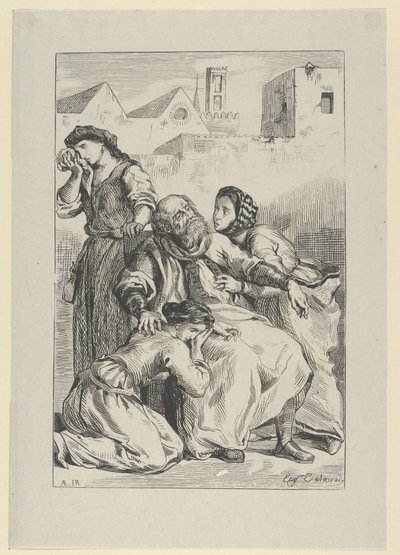 Goetz von Berlichingens död, 1845., 1845. av Eugène Delacroix