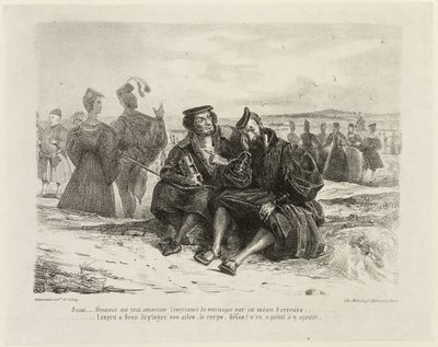 Faust och Wagner av Eugène Delacroix