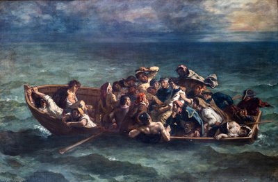 Franska:  Le naufrage de Don Juan Don Juans skeppsbrott av Eugène Delacroix