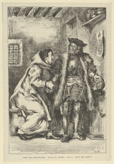 Goetz och broder Martin, efter 1845., efter 1845. av Eugène Delacroix