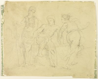 Herkules mellan dygd och last av Eugène Delacroix