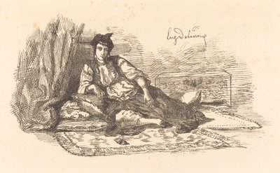 Judisk kvinna från Alger (jud från Alger och en gata i Alger) av Eugène Delacroix