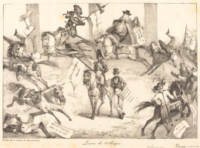 Lektion i trickridning i valv, 1822. av Eugène Delacroix