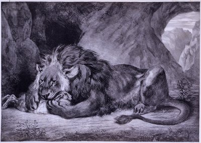 Atlas lejon av Eugène Delacroix