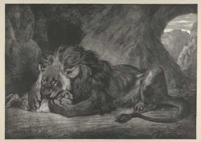 Lejon av Atlasbergen, 1829-30., 1829-30. av Eugène Delacroix