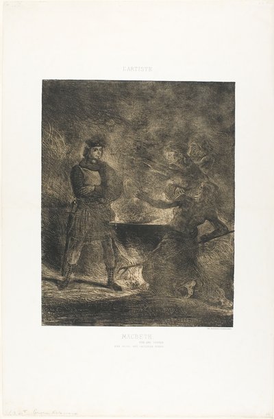 マクベスと魔女のスウェーデン語 av Eugène Delacroix