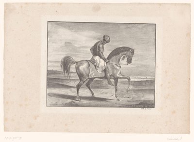 Man till häst i öknen av Eugène Delacroix