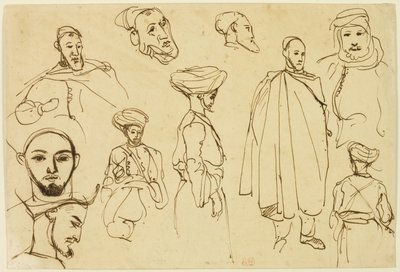 Skisser av algeriska män av Eugène Delacroix