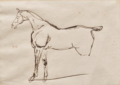 Studie av en häst av Eugène Delacroix