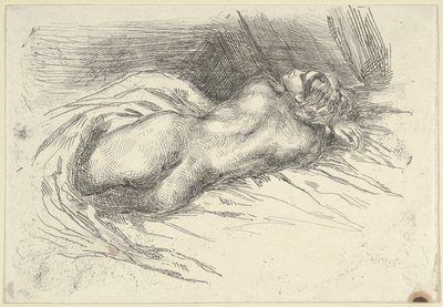 Studie av en kvinna sedd bakifrån, 1833., 1833. av Eugène Delacroix