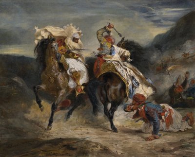 Striden mellan Giaour och Hassan, 1826. av Eugène Delacroix