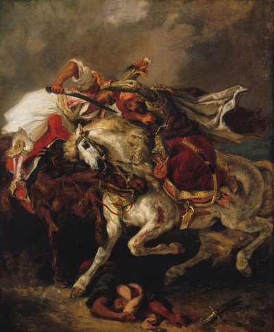 Kampen mellan Giaur och Pasha, 1835. av Eugène Delacroix