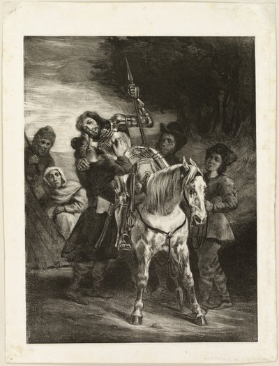 Den sårade Goetz omhändertagen av bohemerna av Eugène Delacroix