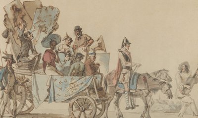 Teatertrupp på väg, 1818. av Eugène Delacroix