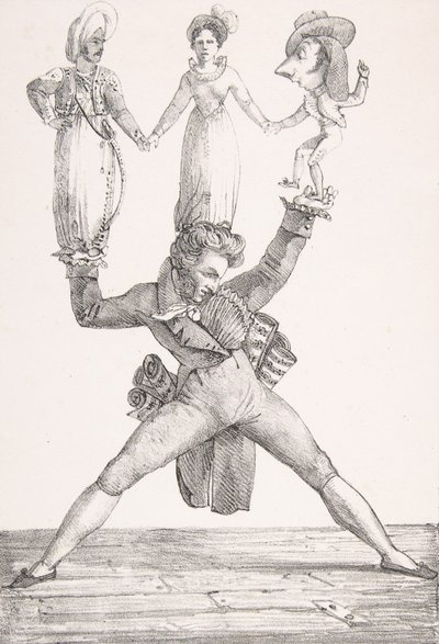 Italienska teatern, 1821, 1821. av Eugène Delacroix