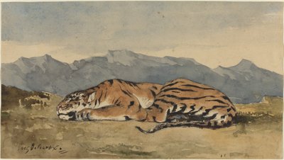 Tiger, c. 1830. av Eugène Delacroix