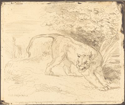 Tiger i Stop, 1854. av Eugène Delacroix