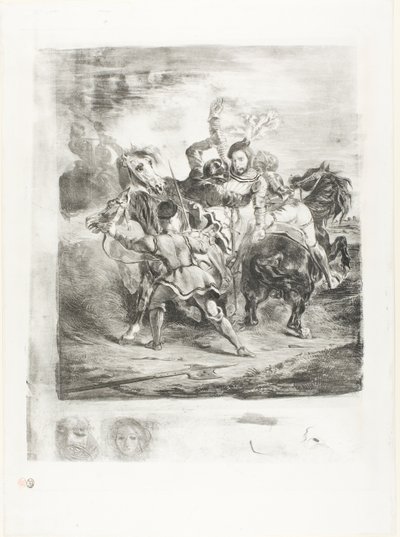 Weislingen attackerad av Goetz män av Eugène Delacroix