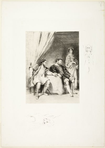 Weislingen hålls fånge av Goetz av Eugène Delacroix