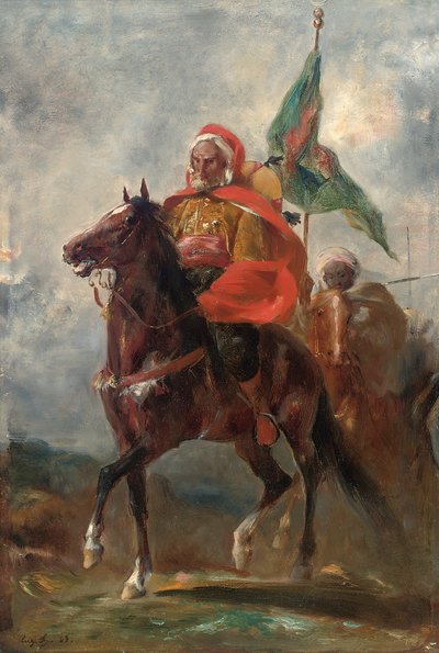En orientalistisk hövding till häst, 1863 av Eugène Fromentin