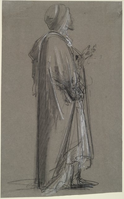 Arabe-debut (A Standing Arab) av Eugène Fromentin