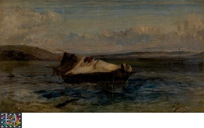 Liten båt av Eugene Isabey