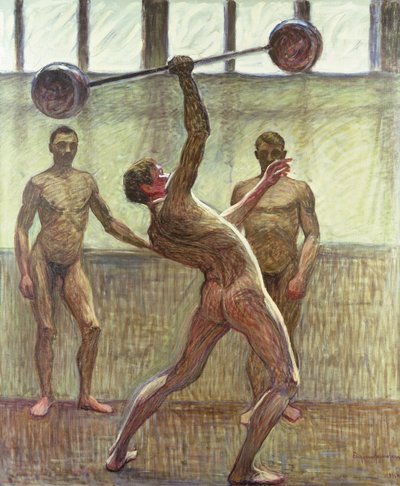 Lyftvikter med en arm nummer 2, 1914 av Eugène Jansson